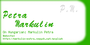 petra markulin business card